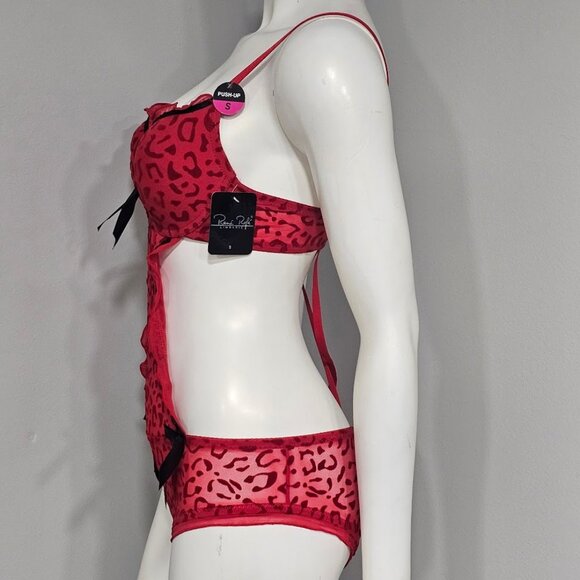 Rene Rofe Wild & Sexy Bodysuit Lingerie Leopard Print - Picture 2 of 6